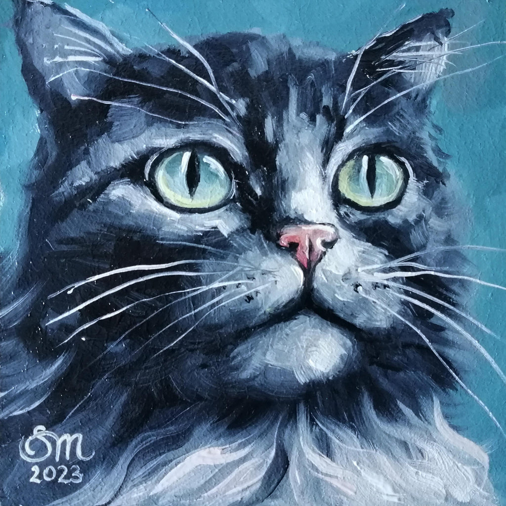 Custom Pet Portrait Oil Painting from Photo